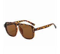 SLCHJX Retro Occhiali da sole rettangolari Occhiali da sole Anti-ultravioletti personalizzati Single-beam Occhiali da sole, Fiocchi di tè ai fiori del chicco di, Taglia unica