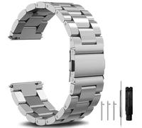SLCHJX Rilascio rapido in acciaio inossidabile orologio in acciaio inossidabile cinghia di orologio spazzolato in metallo in metallo 18 mm 20mm 22mm Smartwatch di sostituzione da uomo da donna