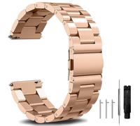 SLCHJX Rilascio rapido in acciaio inossidabile orologio in acciaio inossidabile cinghia di orologio spazzolato in metallo in metallo 18 mm 20mm 22mm Smartwatch di sostituzione da uomo da donna