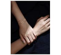 SLCHJX Sfashion Bracciale Simple Women's Circle Ring Ring Double Layer Retro Temperament Gioielli creativo Cute Sweet Personality Birthday Present