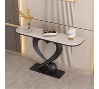 SLCXDPAT Tavolo Consolle Moderno, Consolle Ingresso da Posizionare Dietro Il Divano, Base In Metallo A Forma Di Cuore, per Soggiorno, Corridoio, Ingresso(Black,120cm/47.2in)