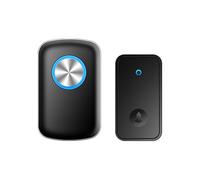 SLDAGe Campanello Senza Fili da Esterno Impermeabile Elettronico Campanelli Wireless e Senza Batteria, 60 Campanelli Forti e 5 Livelli di Volume (0-120 Db) e Flash a LED (Autoalimentato),Nero