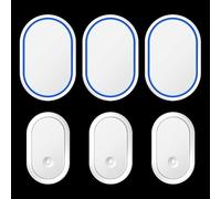 SLDAGe Campanello Wireless, Portata di 300m, Set di Campanelli Senza Fili con Ricevitori, Impermeabile IP68 per Esterni, Campanello con Luce LED, 5 Livelli di Volume, 60 Melodie,Bianca,3 V 3