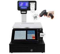 SLDAGe Scalefor dei Negozi al Dettaglio E dei Supermercati di Calcolo Digitale, Visualizzazione LCD per Il Prezzo E L'imballaggio Accurati del Prodotto,Weigh+Cash Box+Scanner