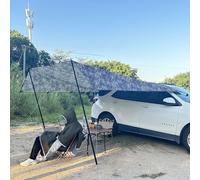 SLDAGe Tendalino Posteriore per Auto,3x3m Tenda universale di grande,Impermeabile,Resistente allo Strappo e Durevole,Tenda da Sole Campeggio,SUV Sun Shelter per Furgone,Campervan,Caravan,Camion,Jeep