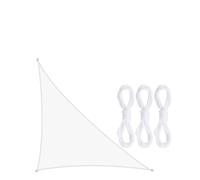 SLDAGe Vela Ombreggiante Impermeabile, Tenda da Sole Triangolo, Tenda a Vela Parasole e Protezione Raggi UV, Tenda Vela per Esterno Terrazza Giardino Balcone,Bianca,3x3x4.3m
