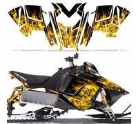 Sled Decalcomanie Grafica Per Polaris PRO-R,RMK,Rush,A tornanti,Assault 11-16
