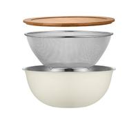 SLEDEZ Ciotole Per Mescolare In Cucina Ciotola multiuso in acciaio inox, frusta e ciotola for mescolare, cottura al forno con ciotola graduata(22cm)