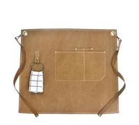 SLEDEZ Mezzo Grembiule Caffè Cucina Cottura Latte Tè Negozio Grembiule Abbigliamento da lavoro corto(Brown)