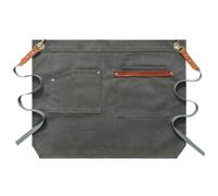 SLEDEZ Mezzo Grembiule Grembiule da cameriere in mezza tela for uomo e donna, cucina del ristorante, cibo occidentale, caffetteria(Gray)