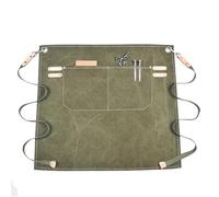 SLEDEZ Mezzo Grembiule Grembiule da pittura a metà in tela, crema da forno, tè, caffè, ristorante, abbigliamento da lavoro(Green)