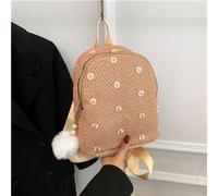 SLEDEZ Zaino In Paglia Da Donna Semplice borsa a tracolla in paglia da spiaggia Zaini da donna dolci(Pink)