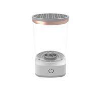 Sleek Electric Brush Cleaner, Usb Fast Cosmetic Brush Cleaner, Automatic Brush Cleaner Spinner, Fast Electric Brushes Dryer 16x9cm for Present, Indoor, Outdoor, Transparent, Gray Color
