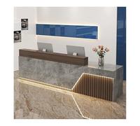 Sleek Modern Reception Desk with LED Lighting - 47.2in Front Counter Table for Lobbies Salons & Retail Spaces - Elegante Checkout Station & Reception Furniture