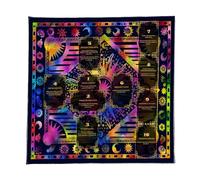 Sleek Mystical Finish - Tarot Reading Mat, Weighted Material for Stable Table Placement, Thick Pile, Spiritual Altar Cloth with Soft Touch Comfort Exterior, Meditation Accessory for Affirmation
