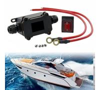 Sleek Nero Rosso IP65 Grado Inline Filo Potenza Interruttore per Elettrico Needs