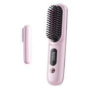 Sleek Styling Comb - Cordless Hair Straightening Tool, Long Lasting Battery with Shine, Heated Brush Device with Smoothness, Salon Beauty Accessory, Travel Hair Care for Women, Friends, Home, Office