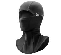 SLEEKEE 1 maschera invernale calda per il viso, fodera antivento per casco, passamontagna, maschera da sci in velluto, copertura elastica per equitazione, adatta per sport all'aria aperta (nero), Nero
