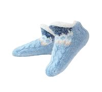 SLEEKEE 1 Paio di Calzini Invernali Soffici, Calzini Caldi di Lana Spessa, Calzini Invernali Morbidicomodi Calzini Caldi Invernali in Pile Corallocalzini Pelosi (Blu)