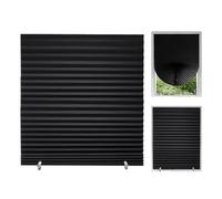 SLEEKEE 1 tenda plissettata nera, tende plissettate, in tessuto non tessuto, autoadesive, tende parasole senza punch