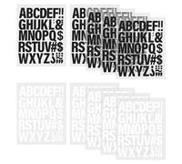 SLEEKEE 10 fogli di lettere di trasferimento termico, design creativo personalizzato, adatto per loghi in tessuto, stampa abbigliamento, decorazione fai da te (nero, bianco)