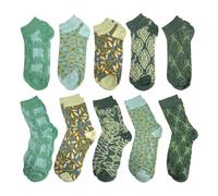 SLEEKEE 10 Paia Di Calzini Da Donna, Calzini Dal Design Creativo, Calzini Con Motivi Floreali, Calzini Retrò, Calzini Morbidi Elastici