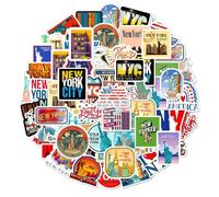 SLEEKEE 100 Adesivi A Tema New York, Adesivi con Simboli di New York, Adesivi Graffiti Impermeabili, Adesivi Decorativi Fai-da-Te, Adatti per Skateboard, Album di Ritagli, Dispositivi Intelligenti