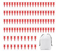 SLEEKEE 100 pin da golf, 32 mm, tè da golf in plastica, tavolo da golf rosso, perni limitati, utilizzati per il tè da golf