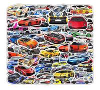 SLEEKEE 102 Adesivi da Corsa per Supercar, Adesivi Moda, Adesivi Impermeabili, Possono Essere Utilizzati per Decorare Quaderni, Scooter E Valigie