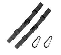 SLEEKEE 2 cinghie antiscivolo con fibbia e 2 fibbie a moschettone, cinghie antiscivolo per zaini, fibbie regolabili per zaini, tracolla fissa (nero)