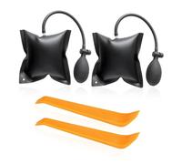 SLEEKEE 2 cuscini di montaggio neri e 2 pezzi di ferro con carico fino a 200 kg, cuscino ad aria, cric per sollevamento