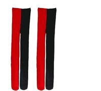 SLEEKEE 2 Paia Di Calze Con Cuciture Nere E Rosse, 2 Maschere Per Gli Occhi Asimmetriche, Collant Da Donna Alla Moda, Mezza Maschera Elastica, Decorazione In Maschera.