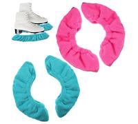 SLEEKEE 2 Paia di Copriscarpe da Skate, Equipaggiamento Protettivo da Pattinaggio, Accessori per Scarpe da Skate, Copriscarpe Elastici (Blu, Rosa)