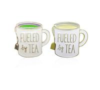 SLEEKEE 2 Spille A Forma di Tazza da tè, Spille Carine, Spille Creative A Forma di Cartone Animato, Spille in Metallo, Spille Interessanti