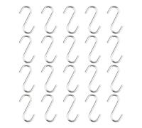 SLEEKEE 20 ganci in metallo a forma di S - multifunzionali e rimovibili per cucina, camera da letto e bagno - senza lasciare traccia