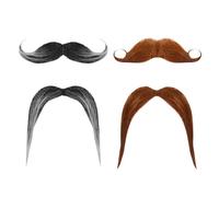 SLEEKEE 4 Barbe Artificiali, Baffi Simulati, Accessori per Costumi, Nuove Barbe Artificiali, Accessori per L'Esecuzione di Una Festa in Maschera
