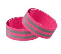 SLEEKEE 4 Fasce Elastiche Riflettenti, Braccialetti Elastici Regolabili, Braccialetti di Sicurezza Notturna, Adatti per La Corsa, Il Ciclismo E L'Escursionismo All'Aperto (Rosa, 2 Modelli).