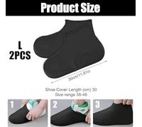 SLEEKEE 4 Paia Di Copriscarpe Impermeabili Per Esterni, Accessori Per Copriscarpe Ispessiti, Resistenti All'Usura, Antiscivolo, Resistenti All'Umidità E Allo Sporco, Scene Di Strada Fangose.