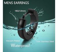 SLEEKEE 8 Paia di Set di Orecchini Personalizzati, Design in Acciaio Inossidabile, Clip per Orecchie da Uomo, Stile di Puntura Indolore, Accessori di Tendenza della Moda.