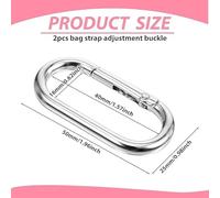 SLEEKEE Anello Aperto in Lega di Zinco da 6 Pezzi, Design A Molla Ovale A Forma Speciale, Accessori per Bagagli, Parti di Ferramenta per Abbigliamento, Materiali Fatti A Mano Fai-da-Te.