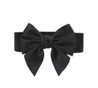 SLEEKEE Cintura Con Fiocco Nero Da 1 Pezzo, Cintura Larga Da Donna, Cintura Decorativa Per Abito, Cintura Elastica