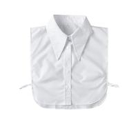 SLEEKEE Colletto Finto Staccabile in Cotone a Punta Lungo per Camicetta da Ufficio - 1 Pezzo
