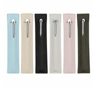 SLEEKEE Confezione Da 6 Custodie Per Penne In Pelle Pu, Morbide E Resistenti All'Usura, Multicolore, Per Penne A Sfera E Altre Penne Fini, Per L'Apprendimento E L'Ufficio