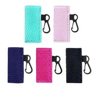 SLEEKEE Custodia Protettiva Per Rossetto Da 5 Pezzi, Custodia Elastica Per Rossetto, Custodia Per Rossetto Con Gancio, Accessori Per Riporre Rossetti, Custodia Portatile Per Rossetto