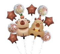 SLEEKEE Palloncini A Tema Capibara da 10 Pezzi, Palloncini Cartoni Animati, Palloncini Creativi Carini, Palloncini Decorativi per Feste, Forniture per Feste