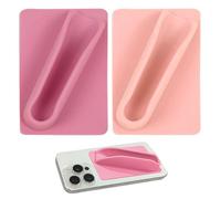 SLEEKEE Porta Rossetto in Silicone da 2 Pezzi per Cellulare, Porta Cellulare Creativo, Porta Cellulare Autoadesivo, Accessori per Cellulare