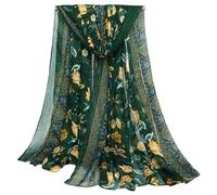 SLEEKEE Sciarpa Con Stampa Floreale 1 Pezzo, Sciarpa Lunga, Sciarpa Leggera, Sciarpa In Chiffon, Sciarpa Retrò Da Donna, Sciarpa Decorativa