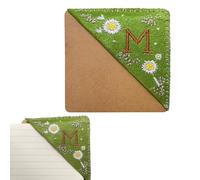 SLEEKEE Segnalibro triangolare, 1 pezzo, segnalibro verde, materiale: carta kraft, tessuto non tessuto, filato, 9,5 x 9,5 x 0,2 cm, 6,1 grammi, regalo per donne, riutilizzabile
