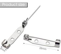 SLEEKEE Spille in Metallo Perforato da 200 Pezzi, Perni di Bloccaggio di Sicurezza, Accessori Fai-da-Te Multiuso, Adatti per La Vita dei Vestiti, La Creazione di Gioielli con Badge, ECC.