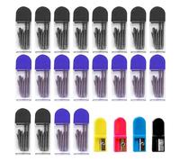 SLEEKEE Temperamatite da 4 Pezzi, Ricariche della Bussola da 20 Pezzi, Parti del Misuratore di Livello, Portatile E Facile da Riporre, Temperamatite, Pezzi di Ricambio per La Ricarica della Matita.